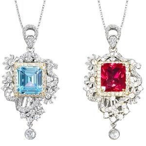 Swarovski Crystal 925 Silver Pendant Necklace The Vony